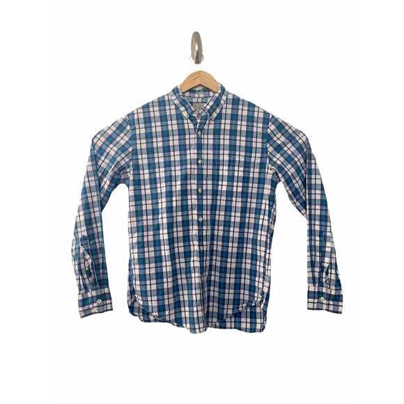 J. Crew Other - J Crew Mens Slim Fit Plaid Button Up Shirt Long Sleeve Blue M Medium